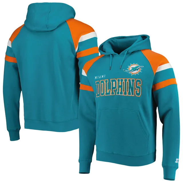 Miami Dolphins Antigua Victory Pullover Hoodie - Aqua