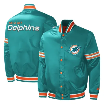 Miami Dolphins Green and White Varsity Jacket