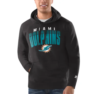 Miami Dolphins Starter Classic Pullover Hoodie - Black