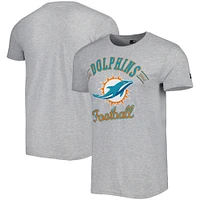 T-shirt Starter gris chiné avec logo Miami Dolphins Prime Time pour homme