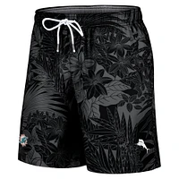 Short de bain Tommy Bahama noir Miami Dolphins Santiago Palms pour hommes