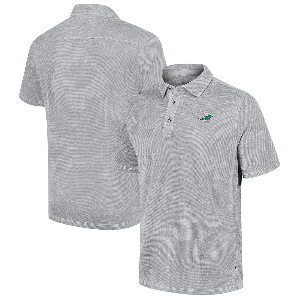 Men's Tommy Bahama Gray Miami Dolphins Big & Tall Santiago Paradise Polo