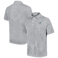 Polo Tommy Bahama gris Miami Dolphins Big & Tall Santiago Paradise pour hommes