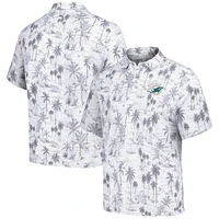 Polo tri-mélange Tommy Bahama gris Miami Dolphins Cabana Shores IslandZone pour hommes