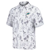 Men's Tommy Bahama Gray Miami Dolphins Cabana Shores IslandZone Tri-Blend Polo