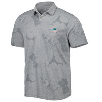 Miami Dolphins Tommy Bahama Miramar Blooms Polo - Gray