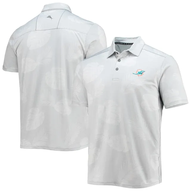 Lids Miami Dolphins Tommy Bahama Palm Coast Delray Frond Allover IslandZone  Polo - Gray