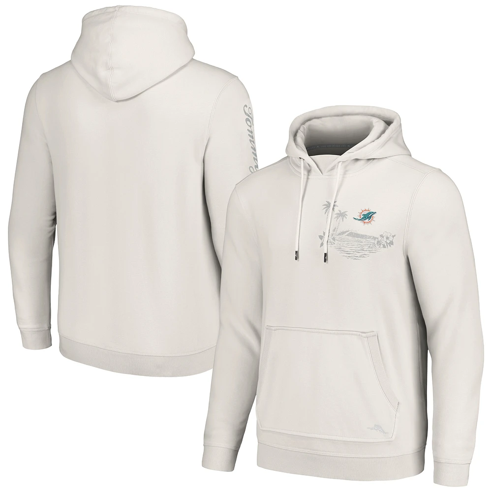 Men's Tommy Bahama White Miami Dolphins Home Game Pullover Hoodie