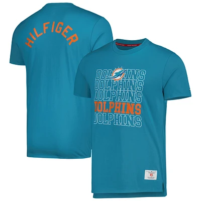 T-shirt Tommy Hilfiger Aqua Miami Dolphins Liam pour homme