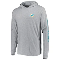 Men's Vineyard Vines Heathered Gray Miami Dolphins Local Long Sleeve Hoodie T-Shirt
