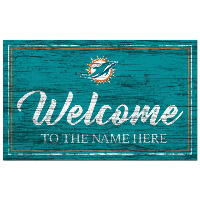 Miami Dolphins 11 x 19 Coordinate Sign