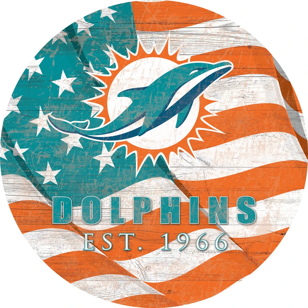 Lids Miami Dolphins 12' Team Color Flag Sign