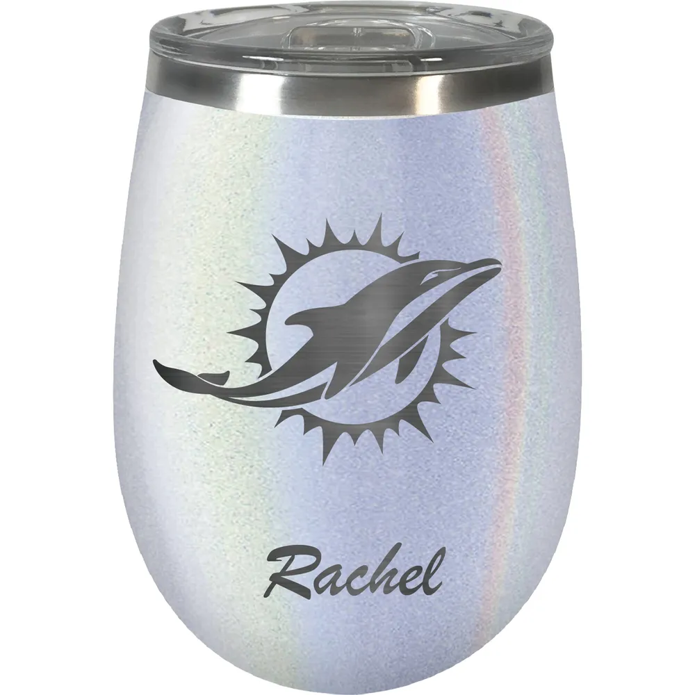 Lids Miami Dolphins 12oz. Personalized Opal Wine Tumbler