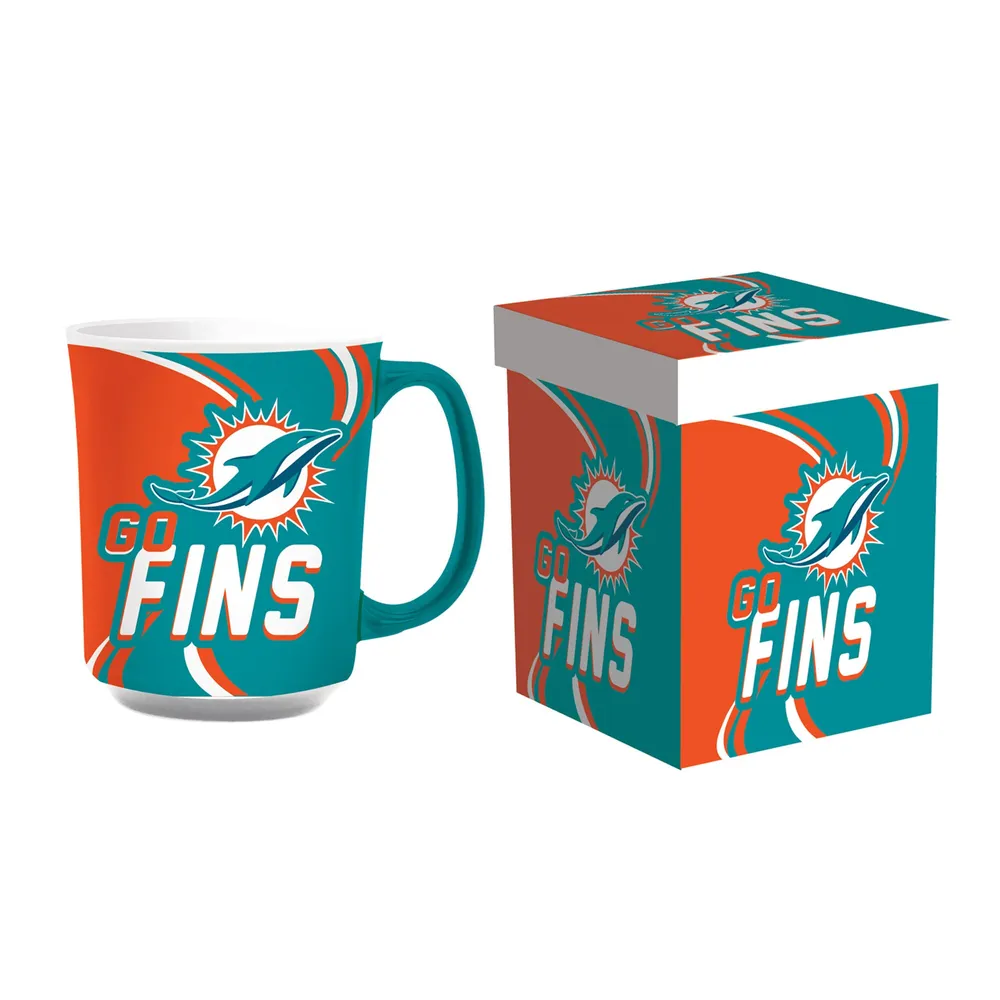 Lids Miami Dolphins 14oz. Ceramic Mug with Matching Box