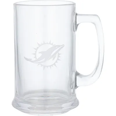 Lids Miami Dolphins 15oz. Personalized Stemless Etched Glass Tumbler