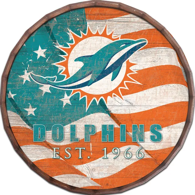 Black Miami Dolphins 16'' Team Logo Cutout