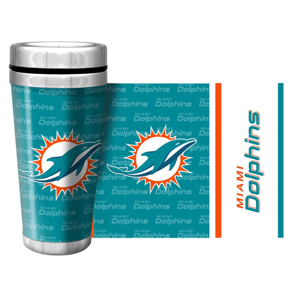 Miami Dolphins 16oz. Full Wrap Wallpaper Travel Mug