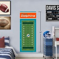 Miami Dolphins - 24'' x 60'' Field Repositionable Decal Growth Chart