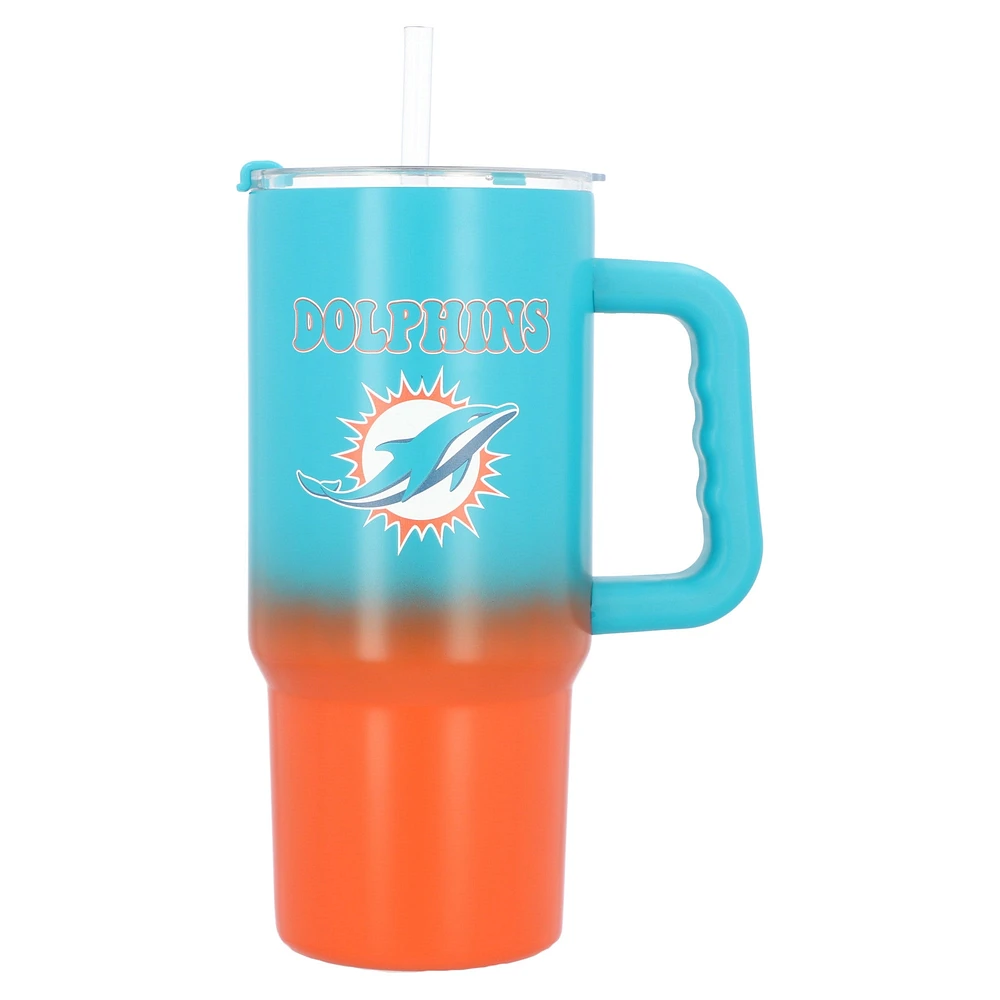 Miami Dolphins 24oz. Ombre Stainless Steel Tumbler