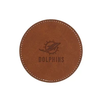 Miami Dolphins 4-Pack Faux Leather Coaster Set