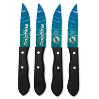 Miami Dolphins 4-Piece Stainless Steel Steak Knife Set