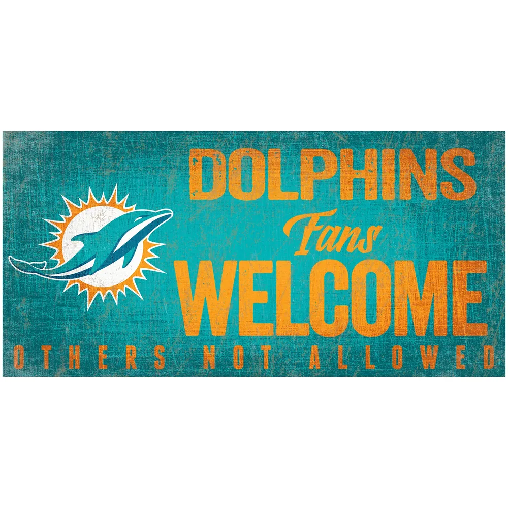 Miami Dolphins 47 Leaner Fan Sign