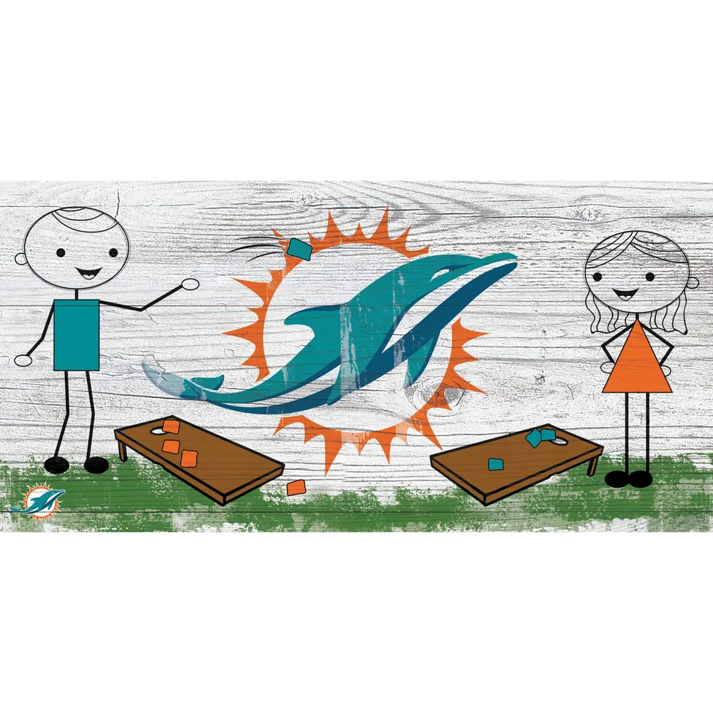 miami dolphins cornhole set