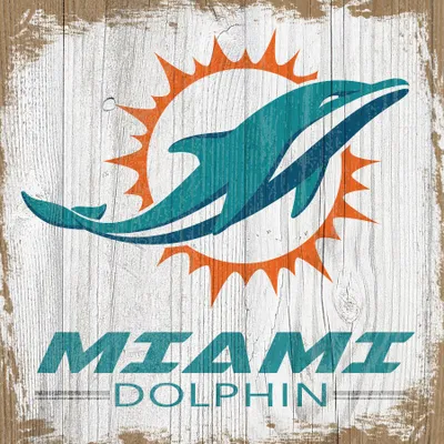 Miami Dolphins 6'' x 6'' Team Logo Block