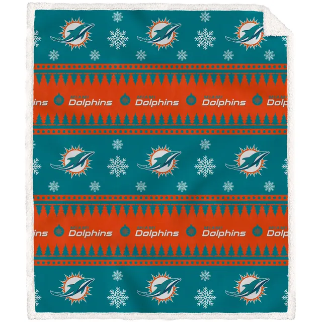 Miami Dolphins 60'' x 70'' Ultra Fleece State Stripe Blanket