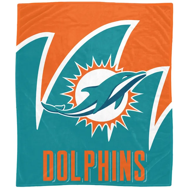 Lids Miami Dolphins 60'' x 80'' Half Tone Drip Flannel Fleece Blanket