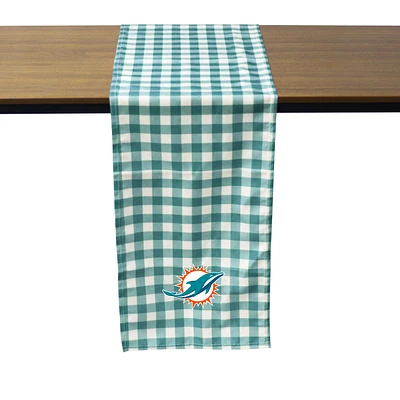 Miami Dolphins Buffalo Check Table Runner