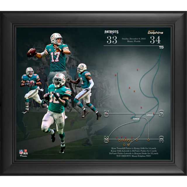 Miami Dolphins vs. New York Jets Fanatics Authentic Framed 10 x 20 House Divided Football Collage