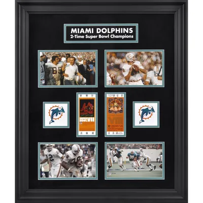 Miami Dolphins Fanatics Authentic Framed Super Bowl Replica Ticket & Photograph Collage