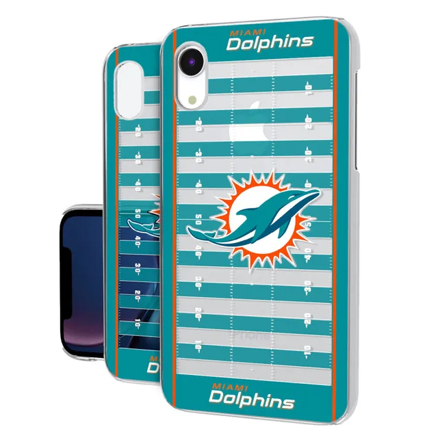 Lids Miami Dolphins iPhone Text Backdrop Design Glitter Case