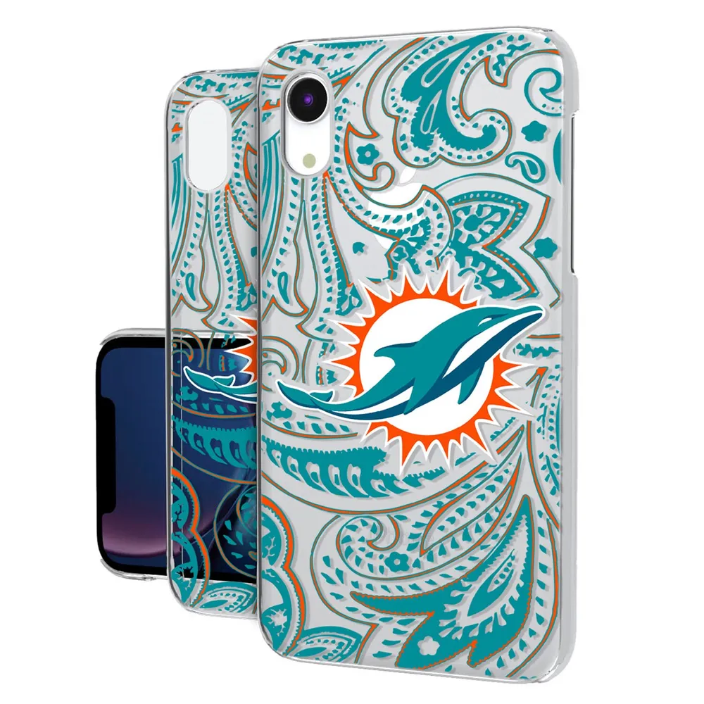 Lids Miami Dolphins iPhone Clear Paisley Design Case