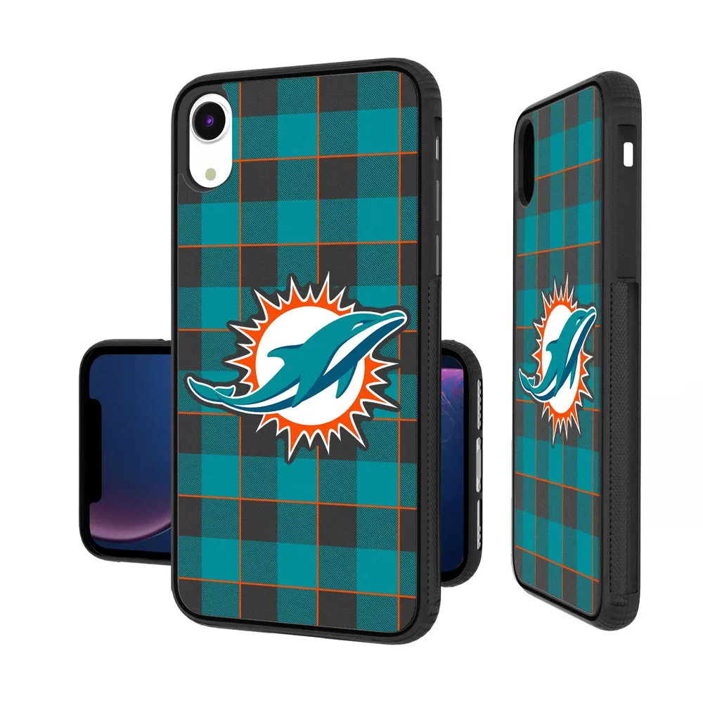 Lids Miami Dolphins iPhone Plaid Design Bump Case