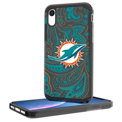 Miami Dolphins iPhone Rugged Paisley Design Case