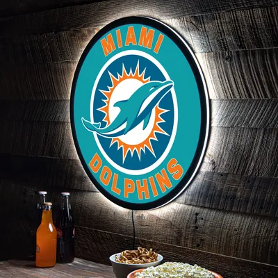 Miami Dolphins LED XL Round Wall Décor