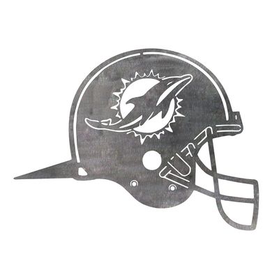 Miami Dolphins Metal Garden Art Helmet Spike