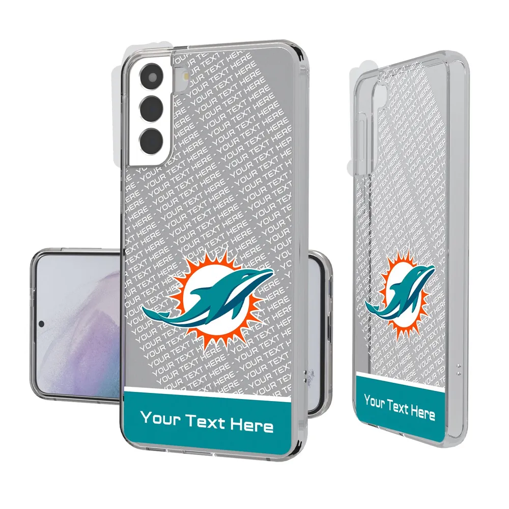 Miami Dolphins Personalized Endzone Plus Design iPhone Glitter