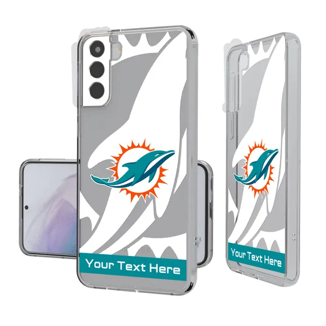 Miami Dolphins Personalized Endzone Plus Design iPhone Glitter