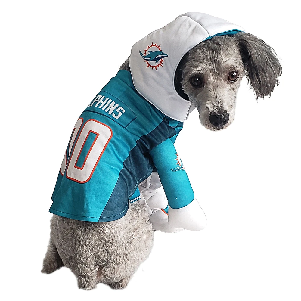 Costume de chien qui court avec les Dolphins Miami