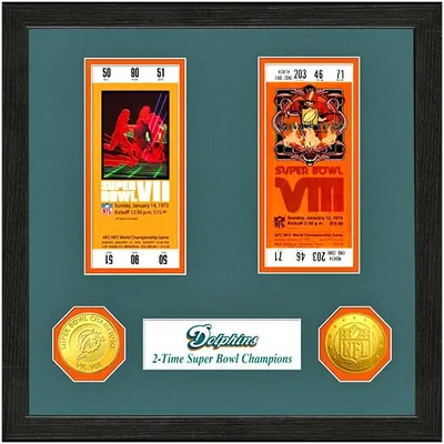 Miami Dolphins Super Bowl Ticket Collection Wall Frame