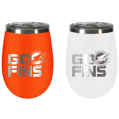 Miami Marlins Team Colors Wine Tumbler Two-Piece Set