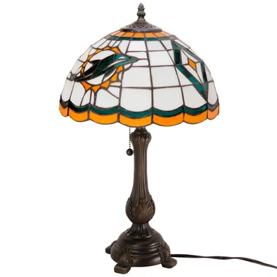 Miami Dolphins 21 Glass Table Lamp