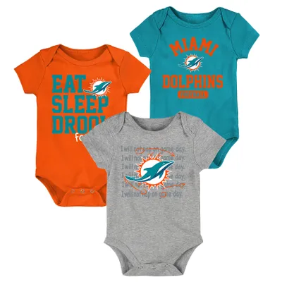 NFL Baby Boys Dolphins Short Sleeve Jersey Bodysuit - 0-3Mo