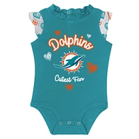 Ensemble 2 pièces pour nouveau-né et nourrisson Miami Dolphins Happy Hearts