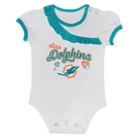 Ensemble body et jupe pour nouveau-né bébé Miami Dolphins Love My Team