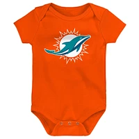 Ensemble de 3 bodies pour nouveau-né et bébé Miami Dolphins Team Starter