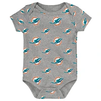 Ensemble de 3 bodies pour nouveau-né et bébé Miami Dolphins Team Starter